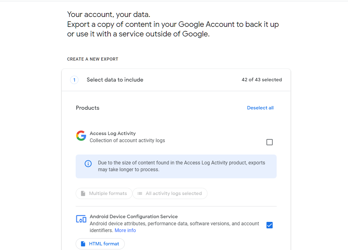 Google workspace backup