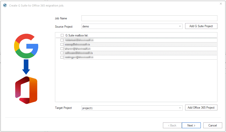 Migrate G suite emails to office 365