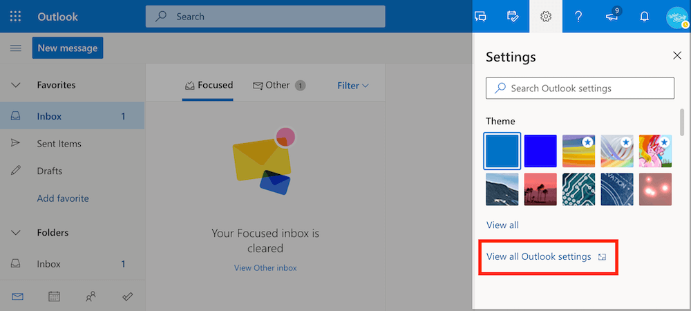 outlook signature setting