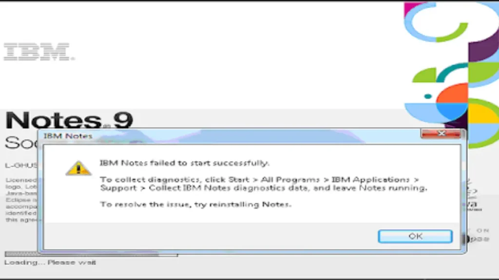 HCL Notes Failed to Start Successfully