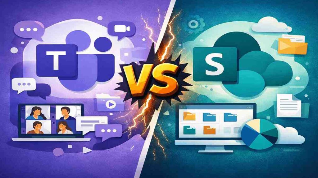 teams vs SharePoint blog banner